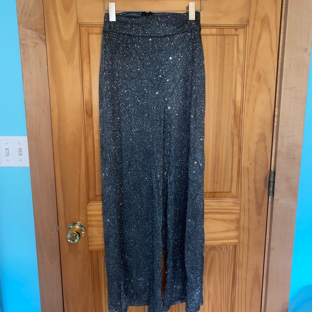Sparkly wide leg pants